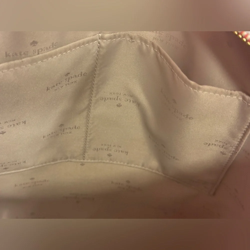 Kate Spade Blue Daily Tote Top Zipper Closure Front Slip Pocket Gently Used EUC - Picture 11 of 17